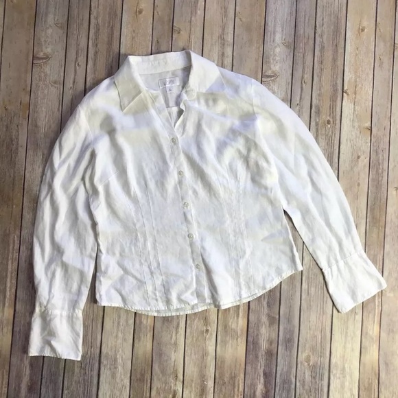Loft Ann Taylor 0 Linen Shirt Bell 